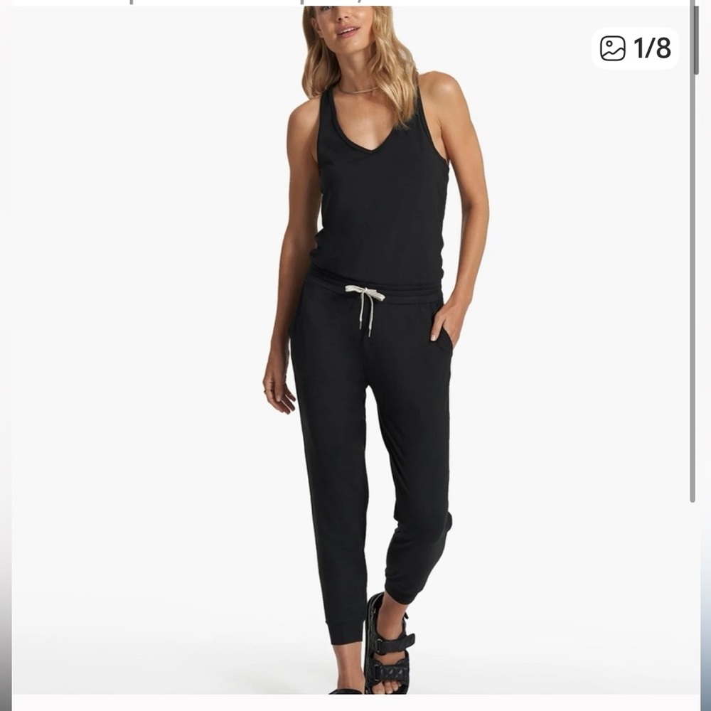 Vuori Black Jumpsuit with Adjustable Waist